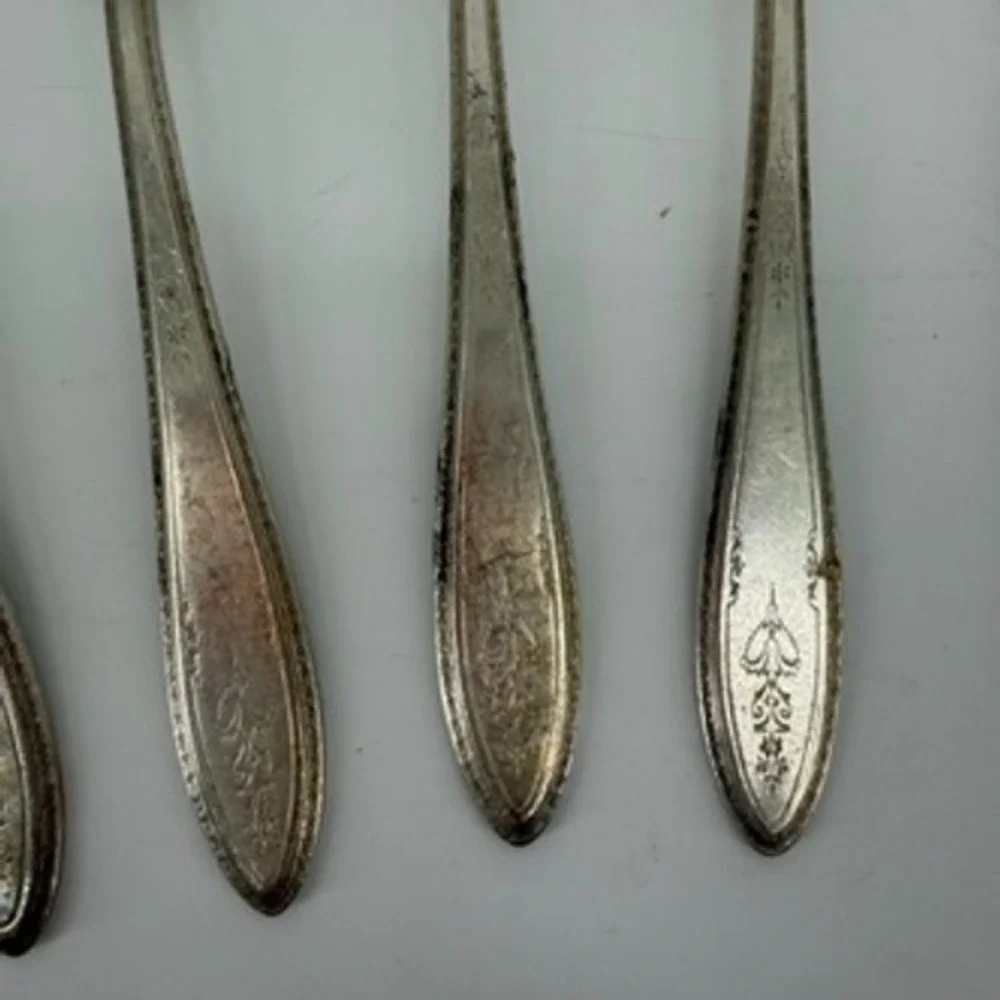 1847 Rogers Bros Argosy Silverplate Flatware Set 7pc Teaspoon Butter Knife Sugar